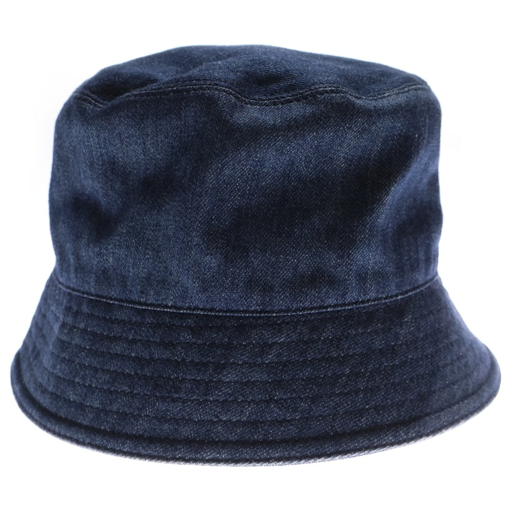 PRADA(プラダ) バケットハット 帽子 インディゴブルー デニム 1HC137