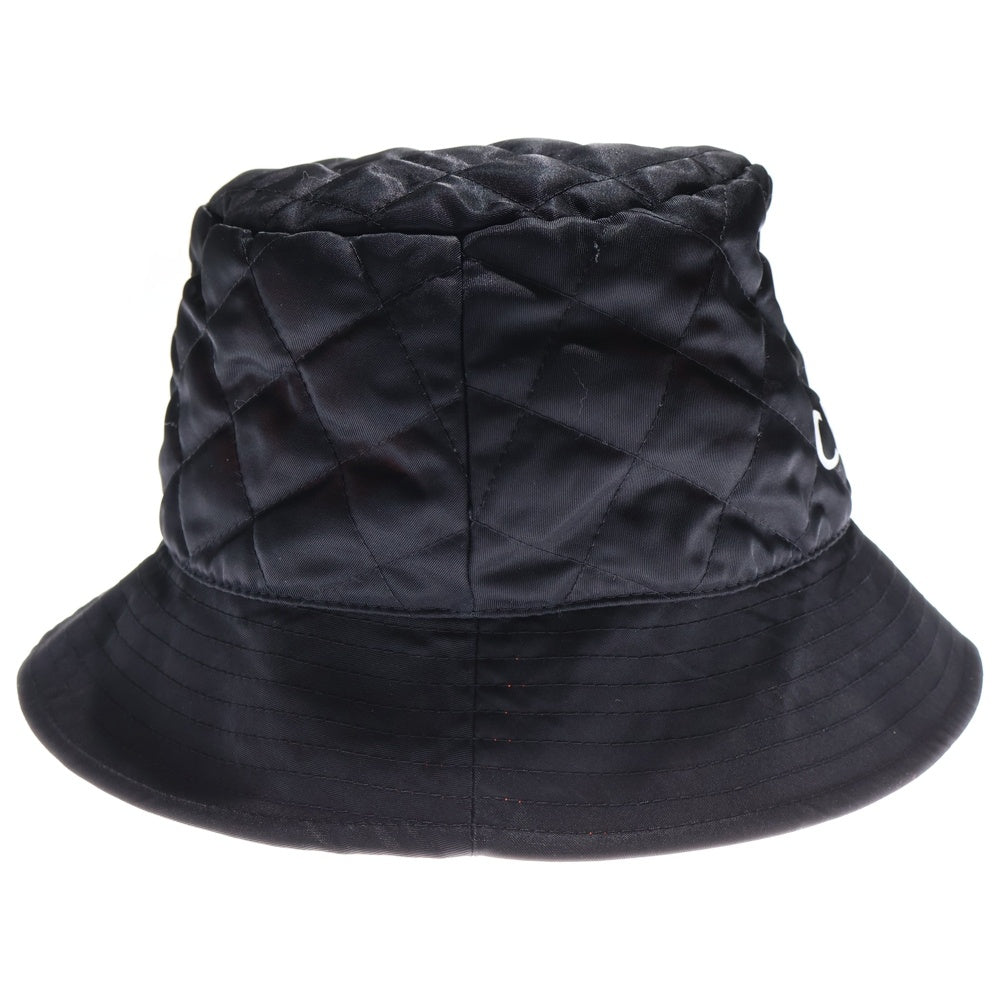 CELINE キルティング バケットハット Mサイズ CELINE(セリーヌ) ロゴキルティングバケットハット 帽子 ブラック