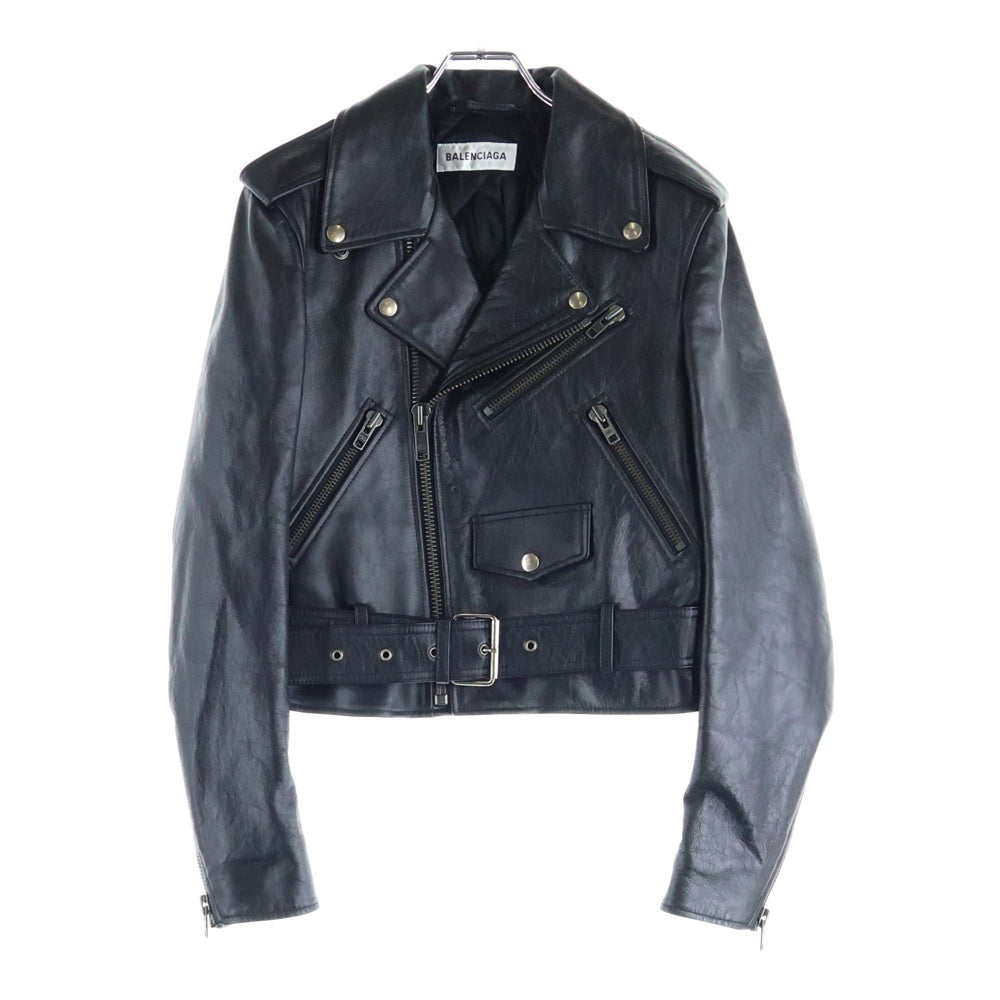 BALENCIAGA(バレンシアガ) 20AW ペイント加工 バックロゴレザーダブル