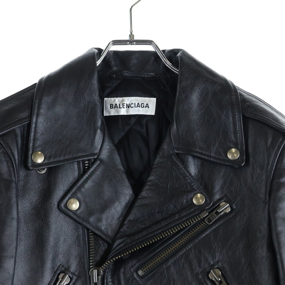 BALENCIAGA(バレンシアガ) 20AW ペイント加工 バックロゴレザーダブル