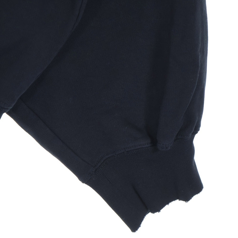 BALENCIAGA(バレンシアガ) 22AW Destroyed Logo Print Hoodie デストロイ ロゴプリント プルオーバースウェットパーカー フーディー ブラック 729361