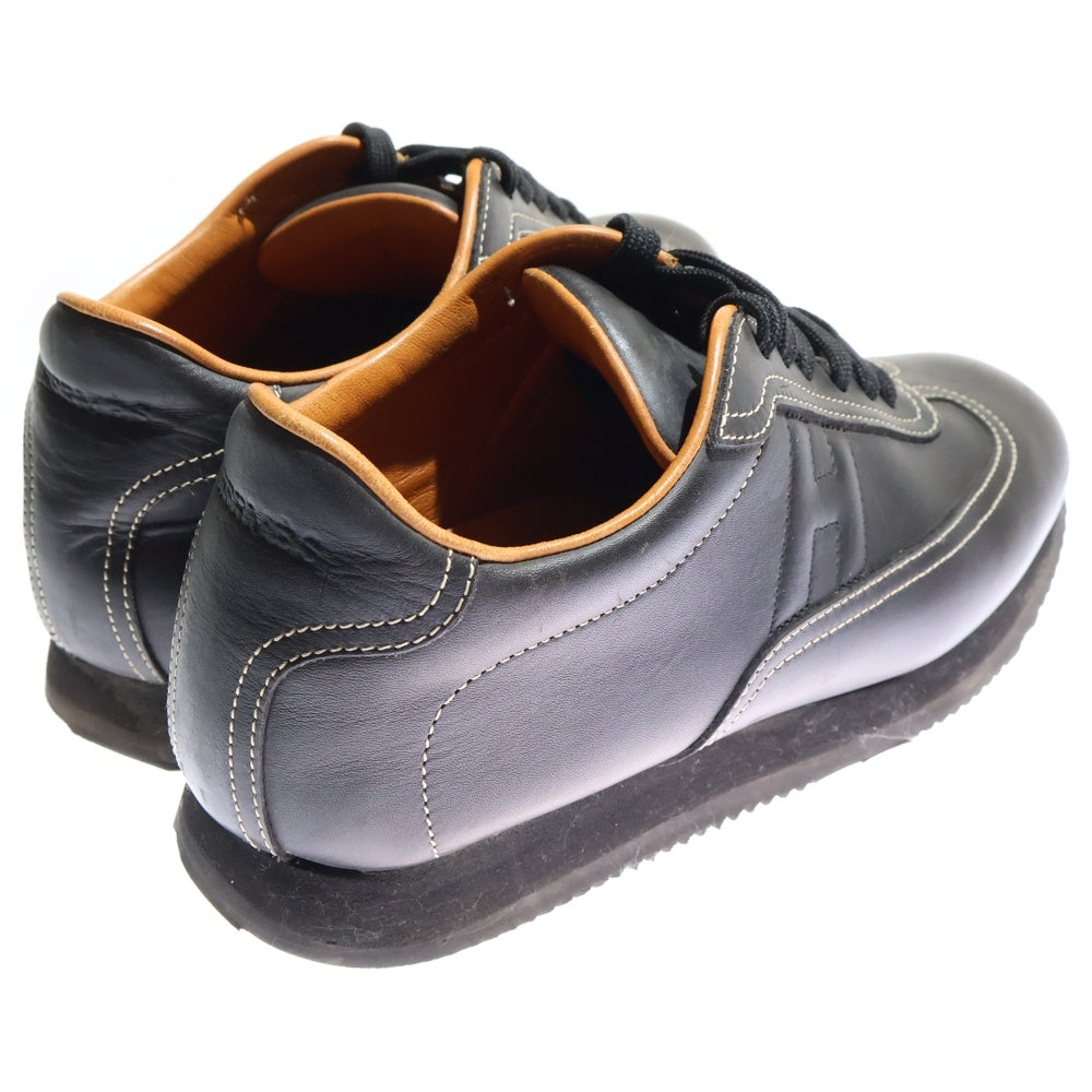 HERMES(エルメス) クイック Hロゴ レザー レースアップ ローカット