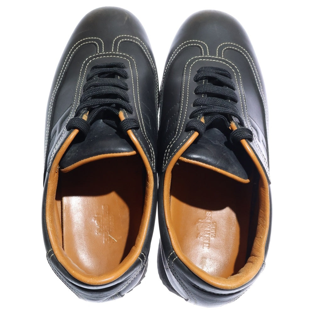 HERMES(エルメス) クイック Hロゴ レザー レースアップ ローカット