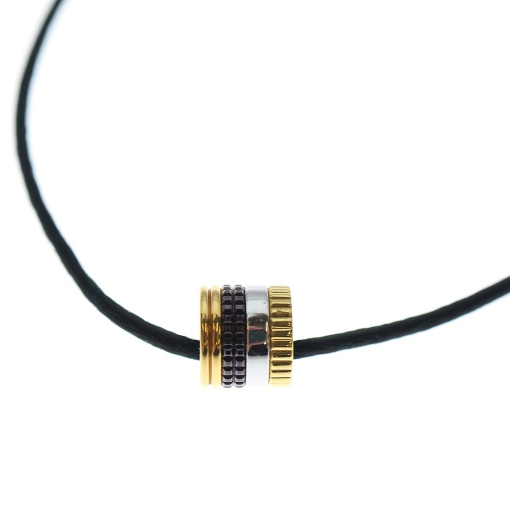 BOUCHERON(ブシュロン) キャトル ブラック シルクコード ネックレス K18 Au750 YG/WG/PG ゴールド レディース