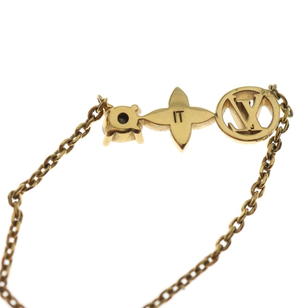 LOUIS VUITTON ゴールド チェーンネックレス LOUIS VUITTON(ルイヴィトン) LV コリエ ギャンブル ラインストーン付