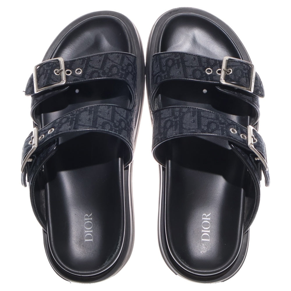 Christian Dior ディオール　サンダル　24.5 ブラックCDロゴ CHRISTIAN DIOR ディオール ディオールアクト ラムスキン メタルロゴ