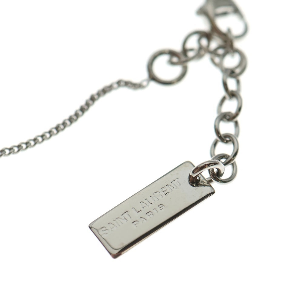 美品　サンローランパリ　ウエスタン　カサンドラ　ロゴ　シルバー SAINT LAURENT PARIS(サンローランパリ) カサンドラロゴ チェーン