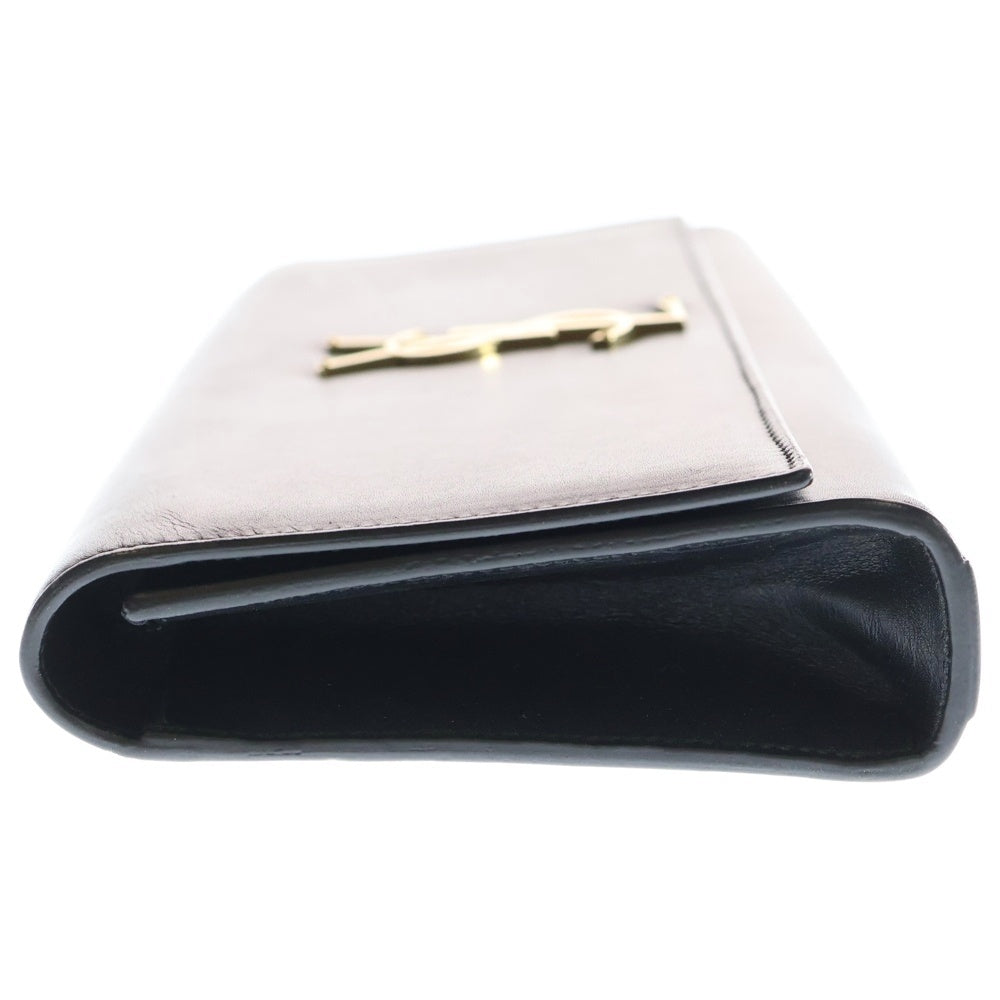 SAINT LAURENT PARIS(サンローランパリ) ケイト クラッチバッグ セカンドバッグ ケース ポーチ ブラック レザー 326079 ゴールド金具 レディース