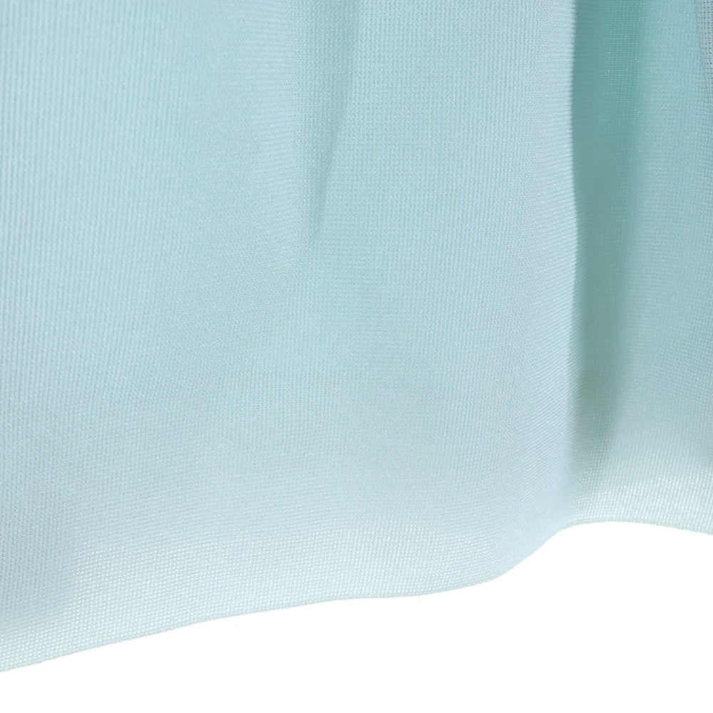 CHANEL(シャネル) ココマークロゴプレート レーヨン ナイロン ニット ミニ フレアスカート ライトブルー レディース P45384K04770