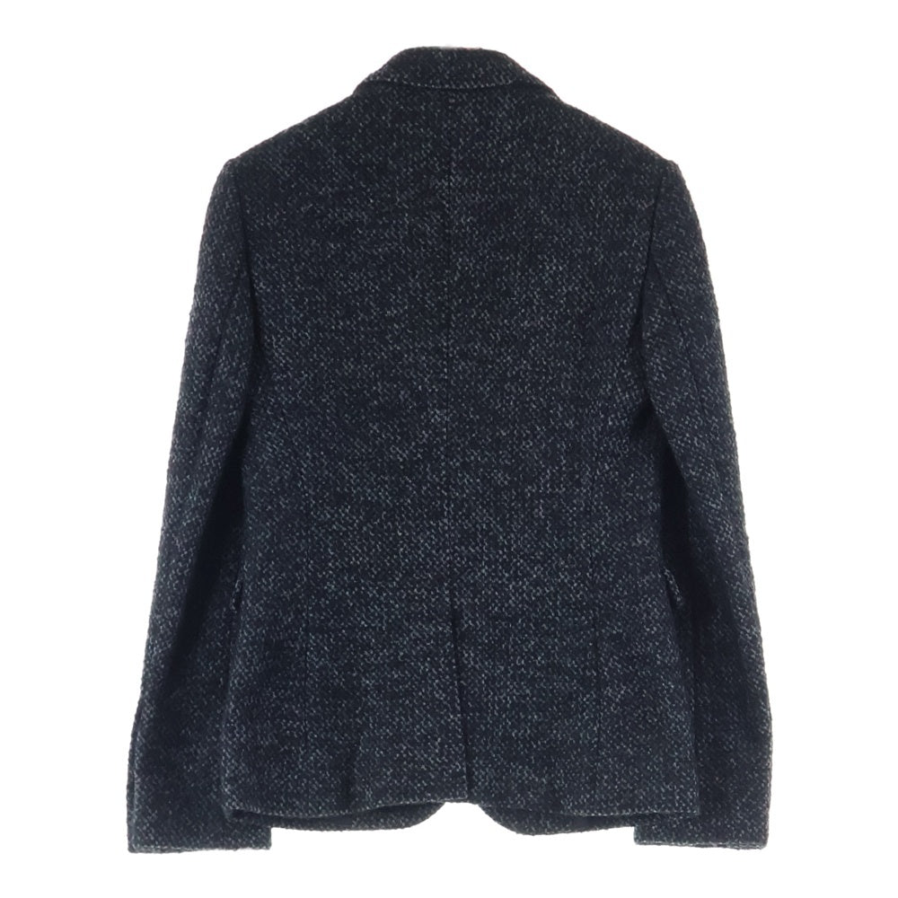 GUCCI(グッチ) インターロッキングG ロゴプレート ウールツイード 1B テーラードジャケット グレー レディース 262135