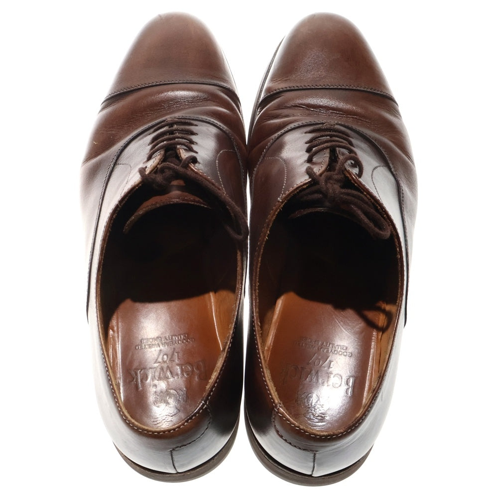 Berwick1707(バーウィック1707) ストレートチップ レザー レースアップ ローカットシューズ ブラウン