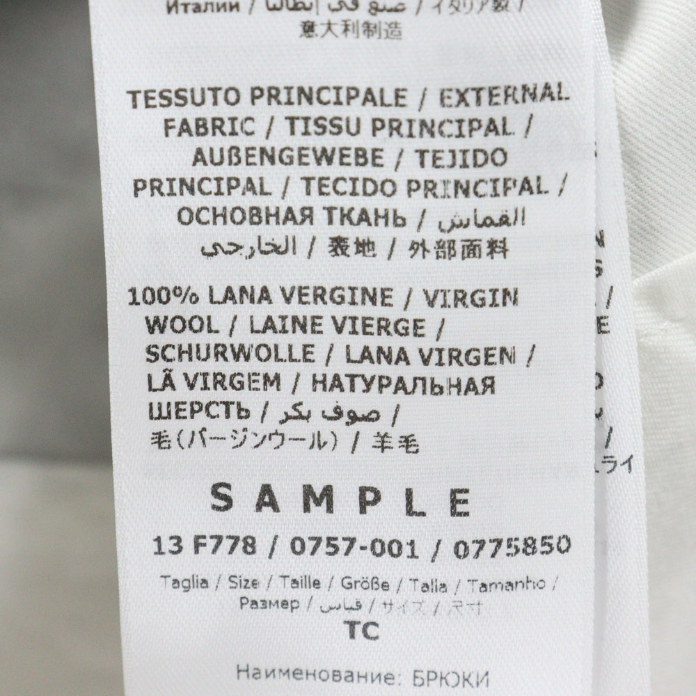 FERRAGAMO(フェラガモ) 24AW サイドライン 側章 シルク切り替え ウール ノータック スラックスパンツ トラウザーズ タキシード ブラック SAMPLE 13F778 775850 レディース