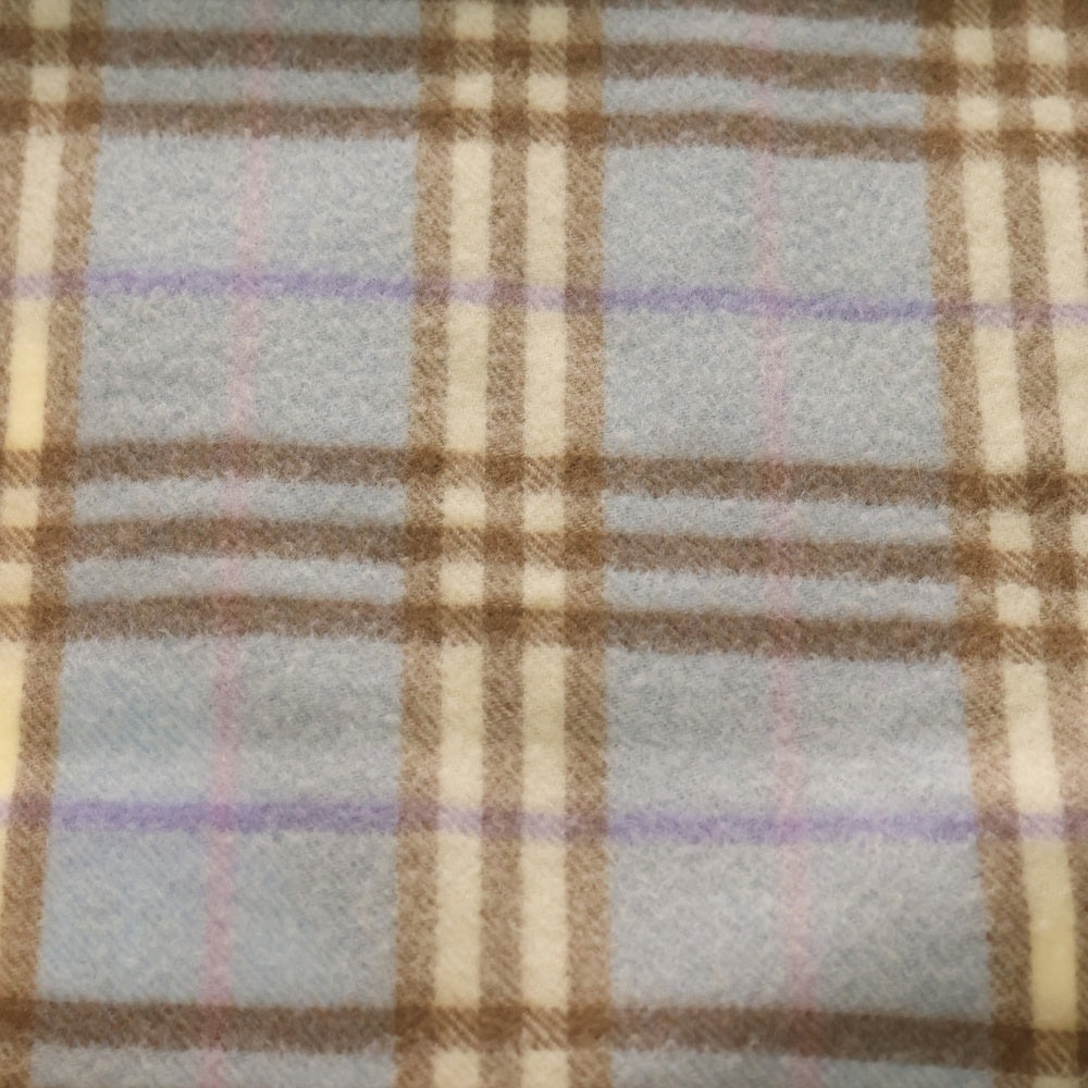 BURBERRY LONDON(バーバリーロンドン) マフラー チェック ライトブルー カシミヤ
