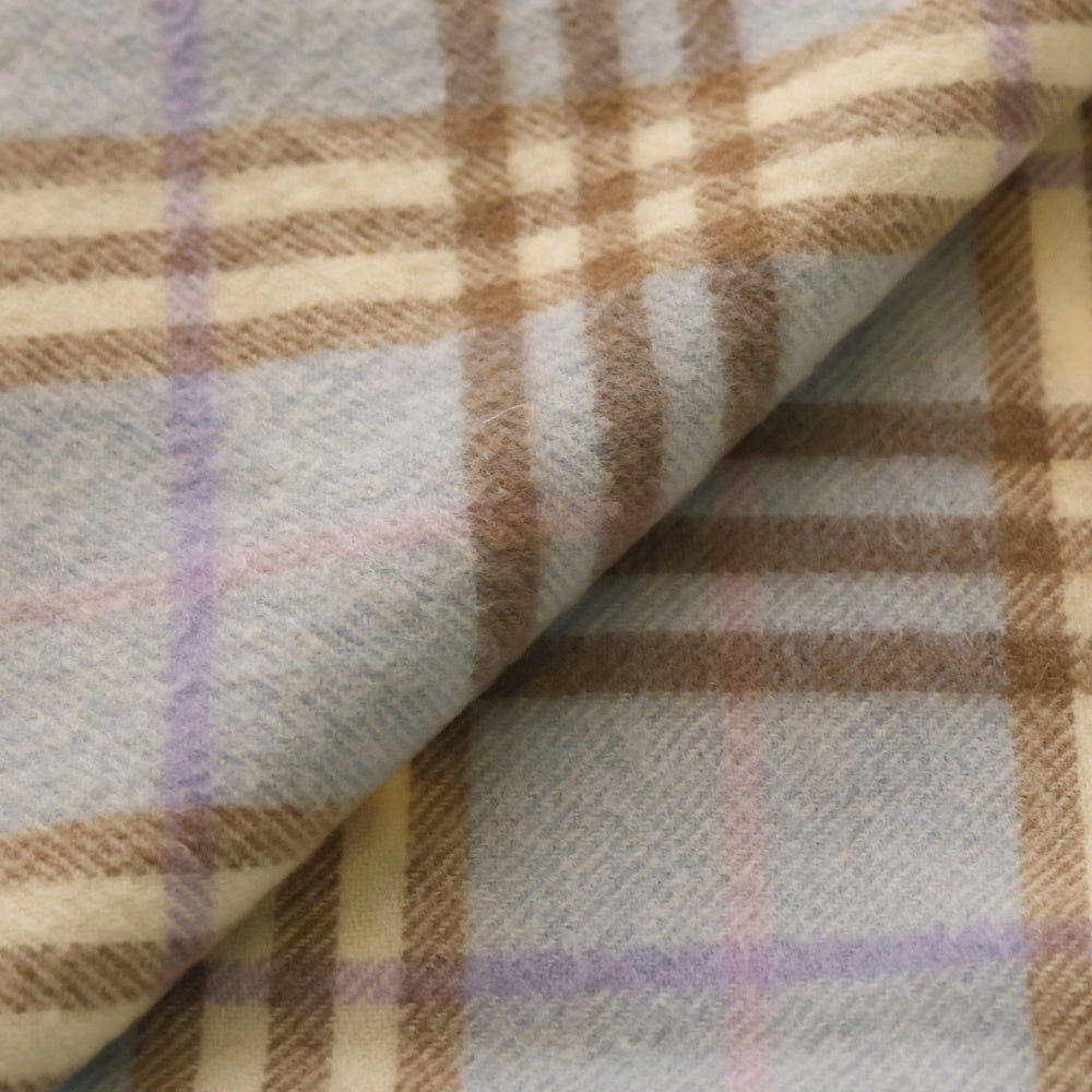 BURBERRY LONDON(バーバリーロンドン) マフラー チェック ライトブルー カシミヤ