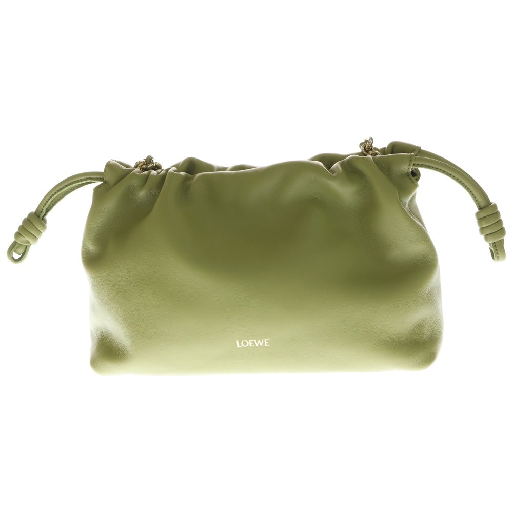 LOEWE(ロエベ) フラメンコパース ミディアム 2WAYショルダーバッグ ハンドバッグ カーキ レザー ゴールド金具 レディース