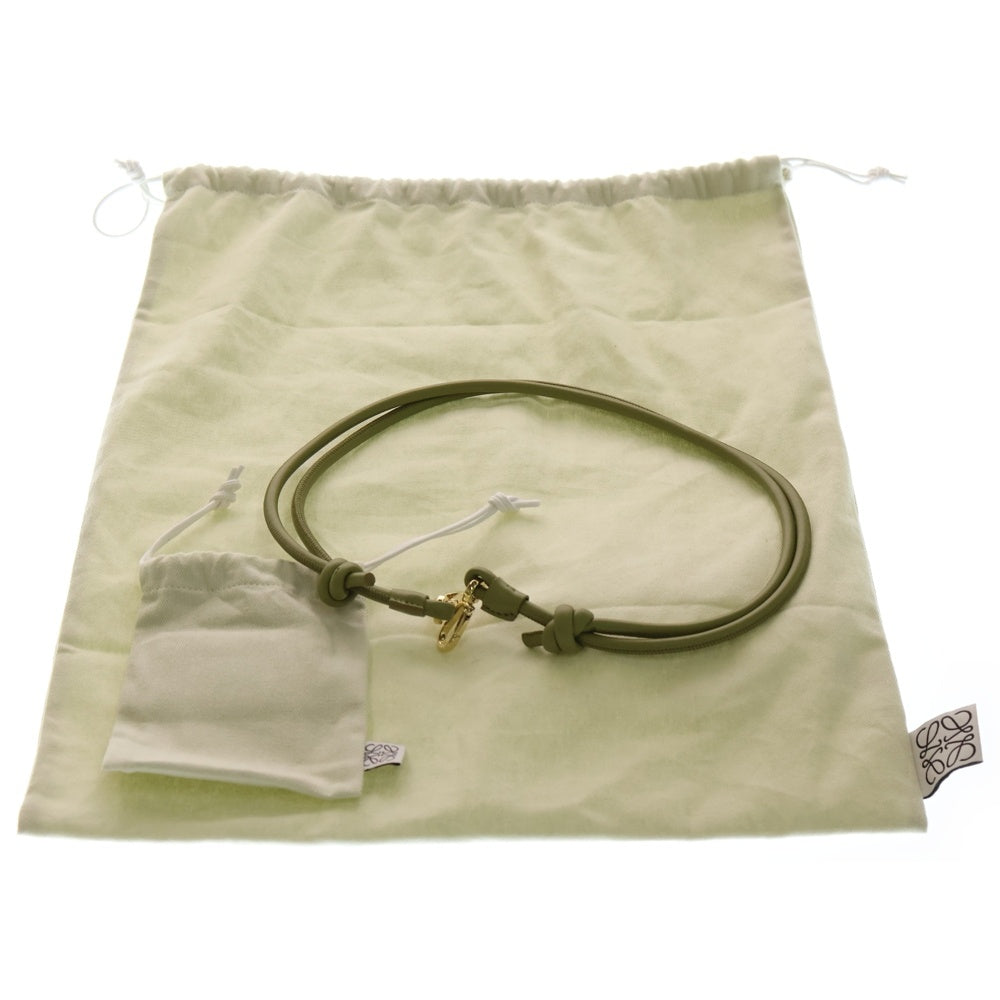 LOEWE(ロエベ) フラメンコパース ミディアム 2WAYショルダーバッグ ハンドバッグ カーキ レザー ゴールド金具 レディース