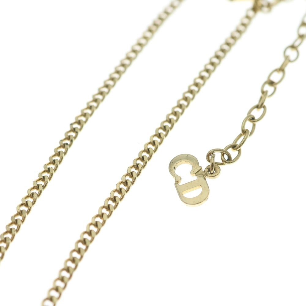 Christian Dior(クリスチャンディオール) CDハートネックレス ペンダント チェーン ゴールド GP レディース