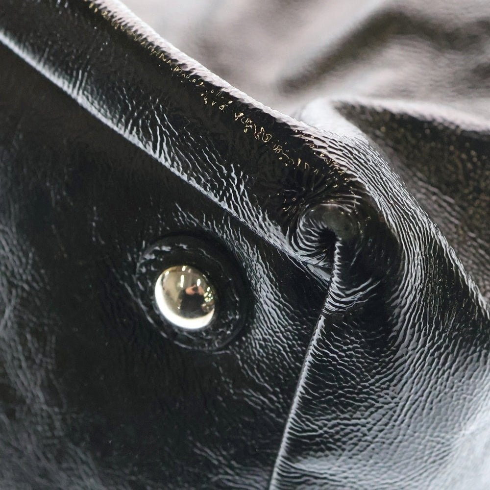 イヴサンローラン イージー ボストン　ハンドバッグ レザー ヴィンテージ 黒 Yves Saint Laurent イヴ・サンローラン ボストンバッグ ブラック ロゴ