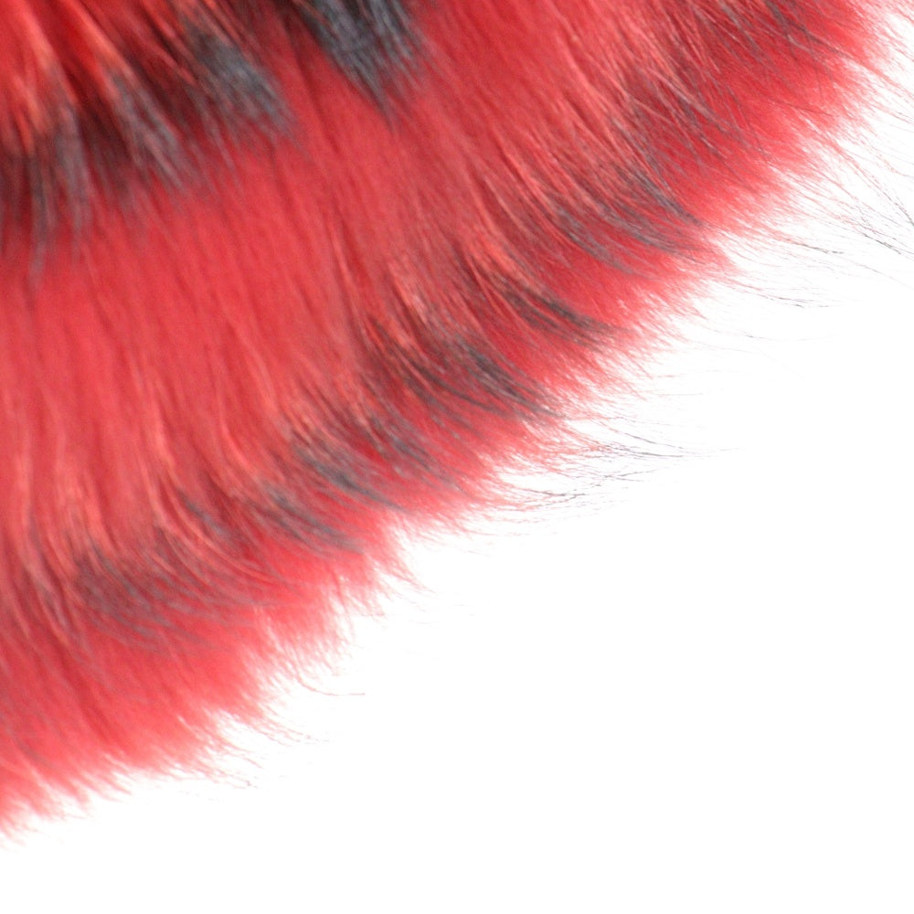 DOLCE & GABBANA(ドルチェアンドガッバーナ) ラクーンファー クロップド ショート ジャケット レッド レディース S548 9867