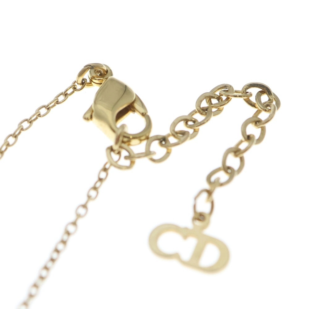 Christian Dior(クリスチャンディオール) ハートロゴ ネックレス ペンダント チェーン ゴールド GP レディース