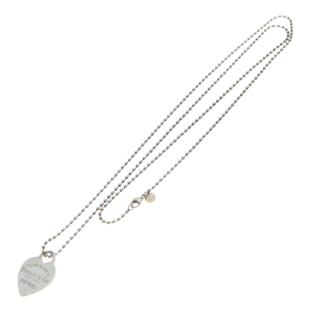 TIFFANY & Co.(ティファニー) リターントゥハート ネックレス ペンダント ボールチェーン シルバー SV925 22.0g レディース