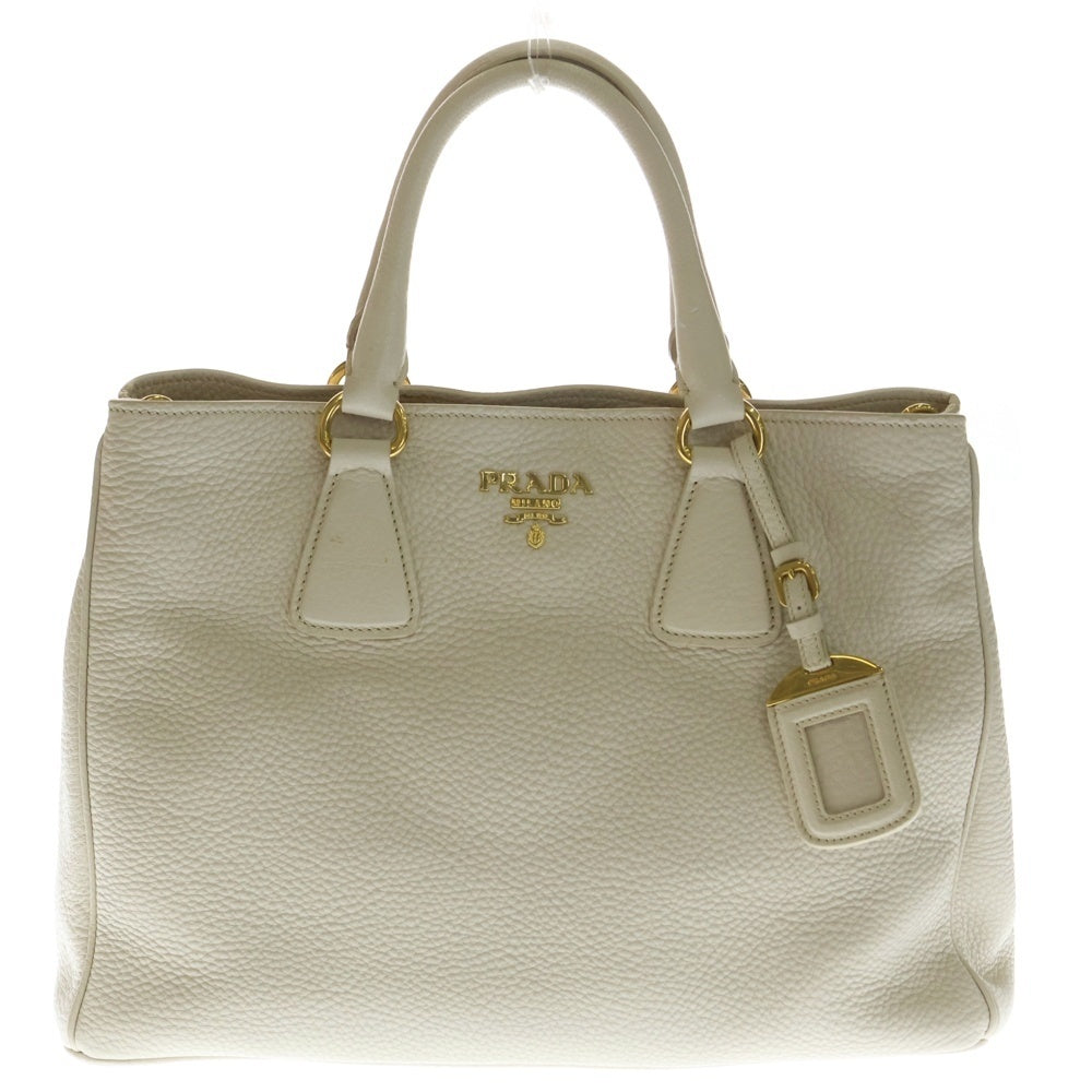 PRADA(プラダ) ヴィッテロダイノ 2WAY レザーハンドバッグ ショルダーバッグ ホワイト BN2579 レディース