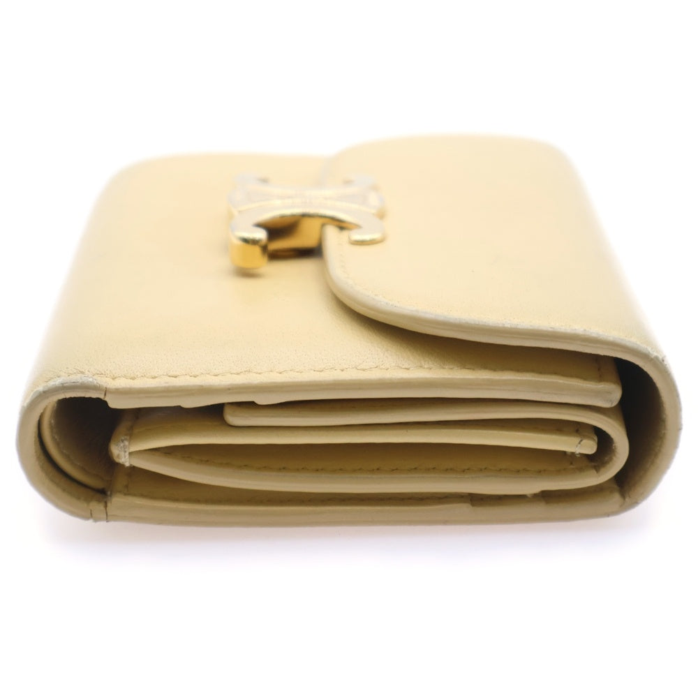 CELINE(セリーヌ) トリオンフ 三つ折り財布 コインケース イエロー