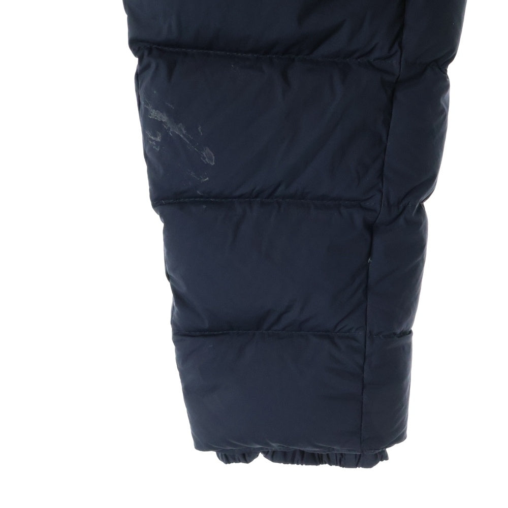 MONCLER(モンクレール) 18AW REIMS ランス レザーワッペンロゴ スタンドカラー ジップアップ ダウンジャケット ネイビー D20914135195 53132 レディース