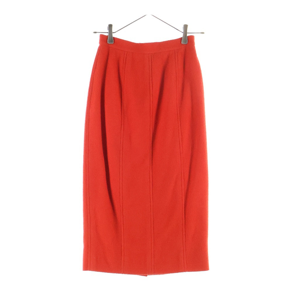 CHANEL(シャネル) 95AW セットアップ ウールツイード ココマークボタン マルチポケット ジャケット タイト ミディアムスカート レッド レディース P05930V04346