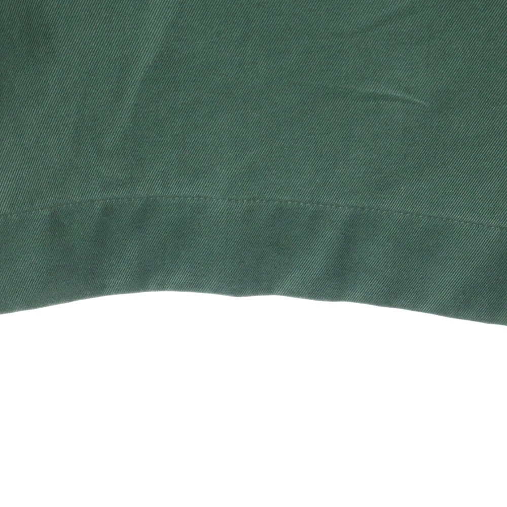 STUDIO NICHOLSON(スタジオニコルソン) 18AW BRIDGES PANT ブリッジ コットンツイル 1タック ワイドストレートパンツ グリーン SN-132