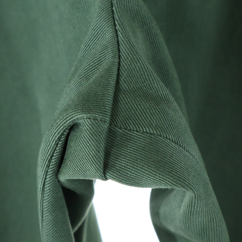 STUDIO NICHOLSON(スタジオニコルソン) 18AW BRIDGES PANT ブリッジ コットンツイル 1タック ワイドストレートパンツ グリーン SN-132