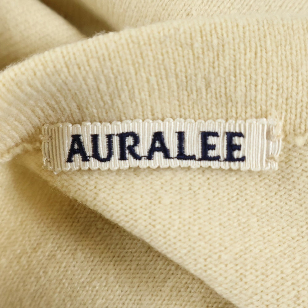 AURALEE(オーラリー) ボートネック ウール プルオーバー 長袖ニット セーター ベージュ A6AB02WK
