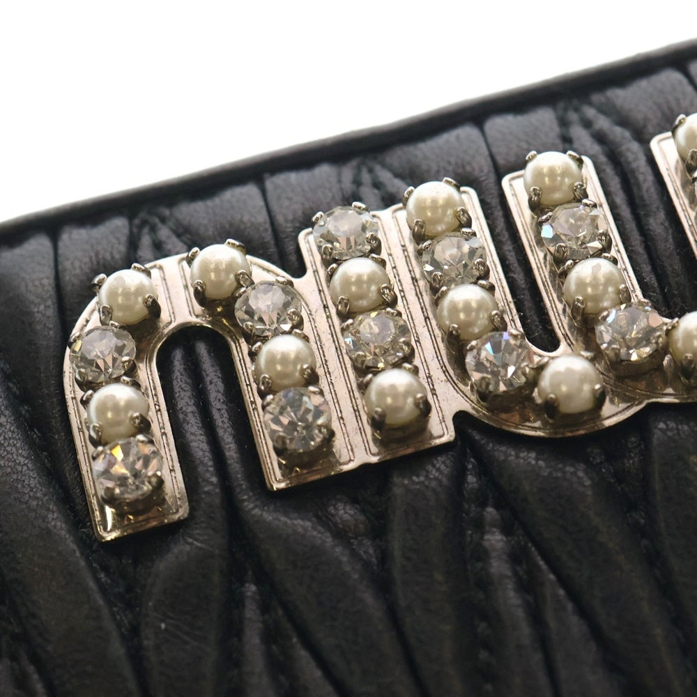 miumiu(ミュウミュウ) マテラッセ ビジュー コンパクトウォレット 二