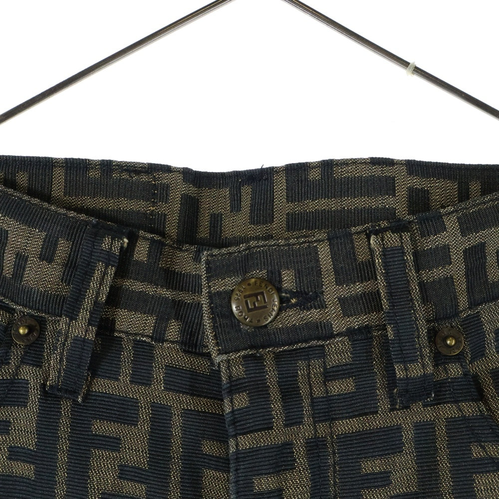 FENDI(フェンディ) ズッカ総柄ジャガード テーパードパンツ ジーンズ