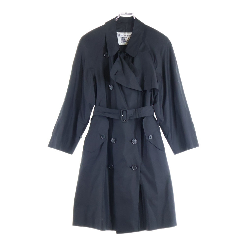BURBERRYS(バーバリーズ) シルク ダブルブレスト ラグランスリーブ トレンチコート ブラック レディース FD035-061-09