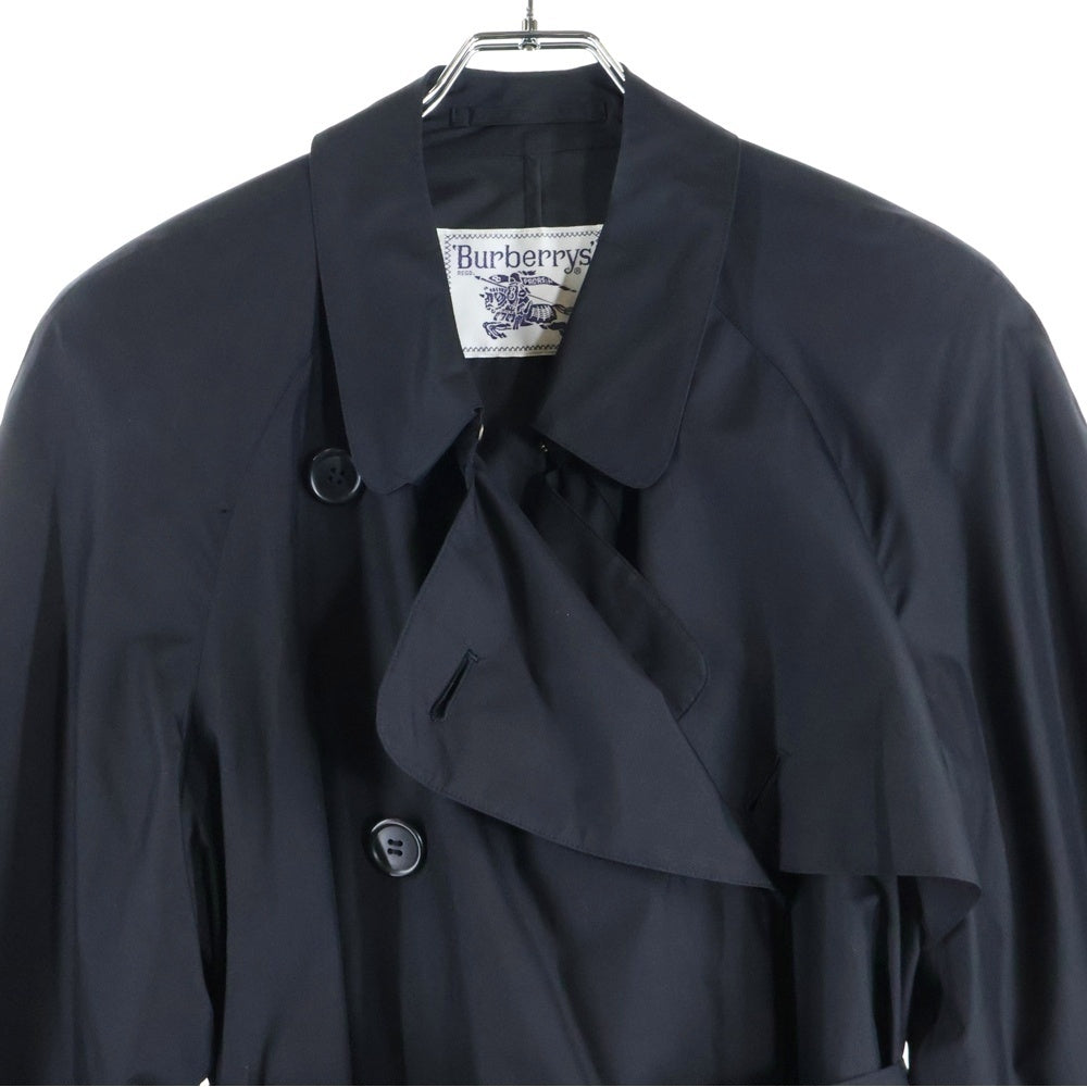 BURBERRYS(バーバリーズ) シルク ダブルブレスト ラグランスリーブ トレンチコート ブラック レディース FD035-061-09