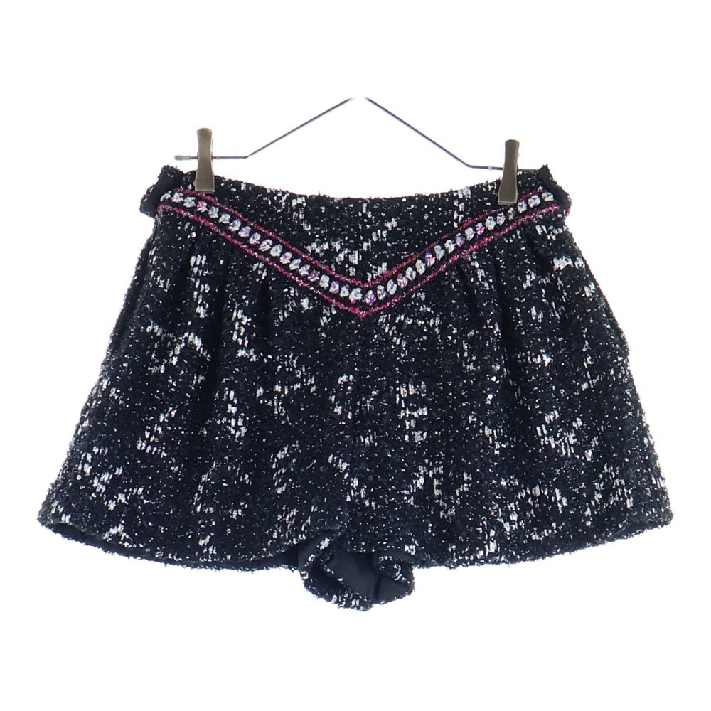 CHANEL(シャネル) 24SS スパンコール ツイードショートパンツ ブラック