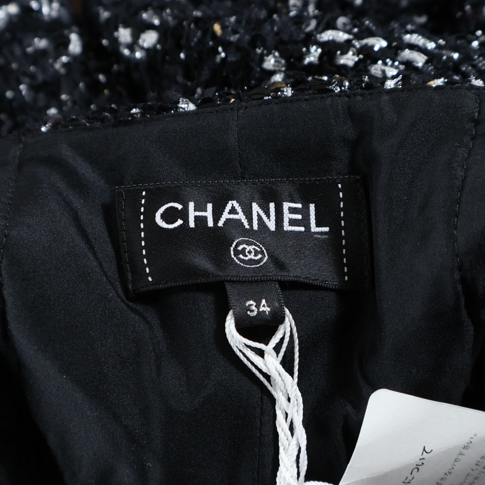 CHANEL(シャネル) 24SS スパンコール ツイードショートパンツ ブラック