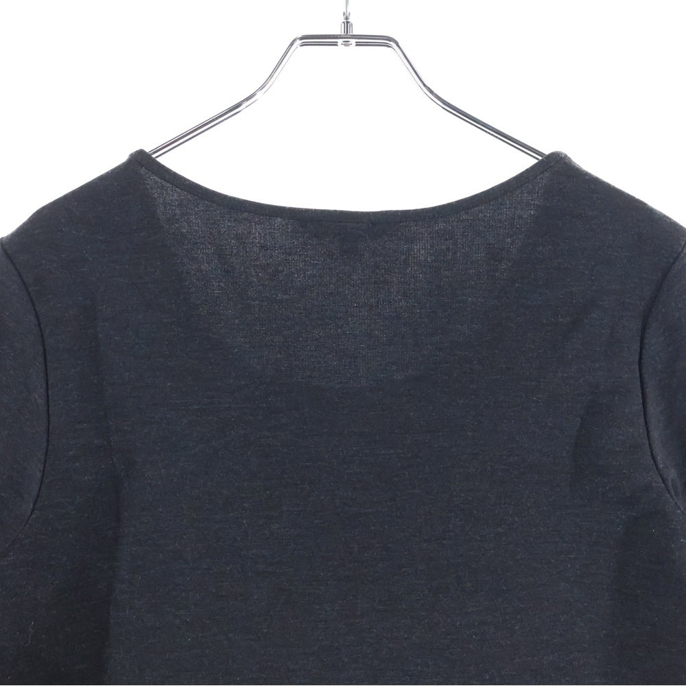 TOMMY HILFIGER(トミーヒルフィガー) レーヨンニット クルーネック 半袖 ミニワンピース グレー レディース 7621570