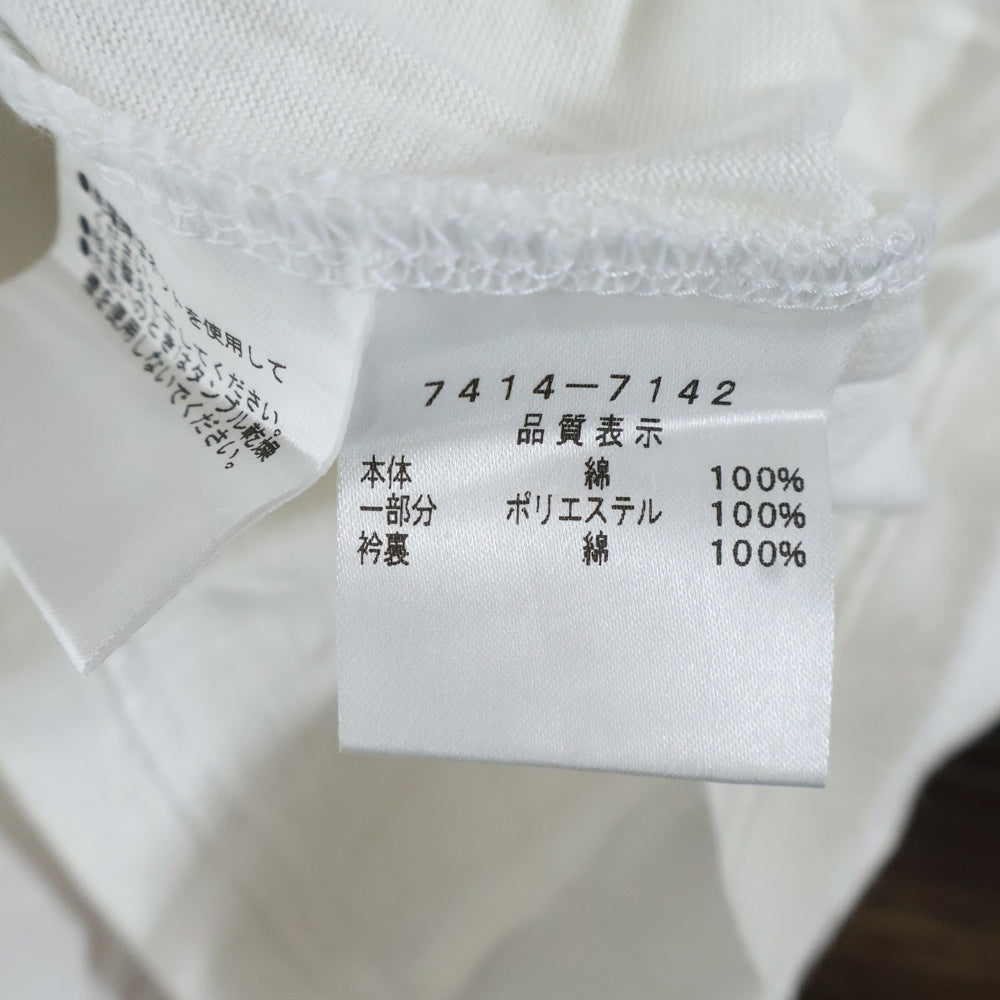 CASTELBAJAC(カステルバジャック) スター ベア 刺繍 ハーフジップ スタンドカラー ノースリーブ カットソー ホワイト レディース