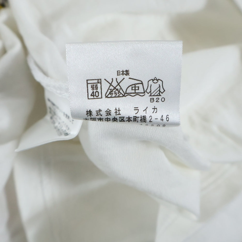 CASTELBAJAC(カステルバジャック) スター ベア 刺繍 ハーフジップ スタンドカラー ノースリーブ カットソー ホワイト レディース