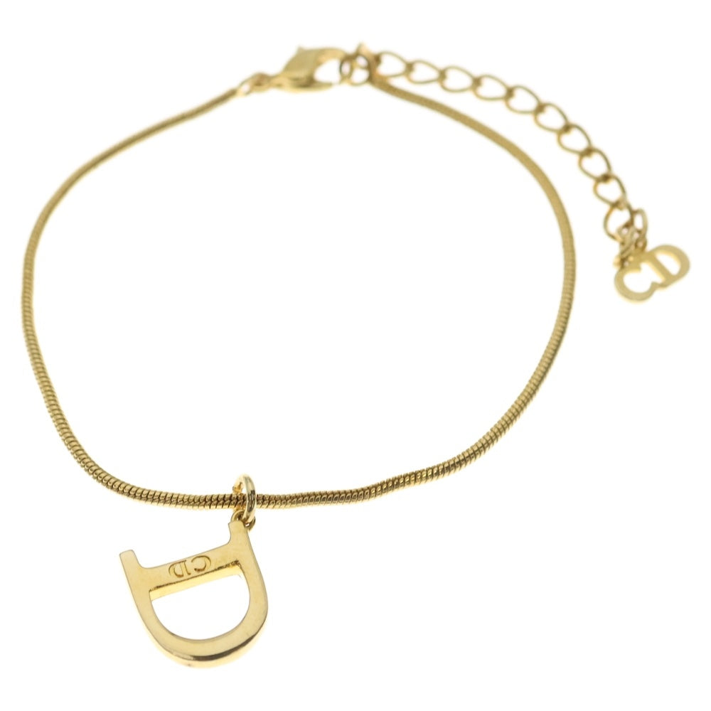 DIOR(ディオール) Dロゴ ブレスレット スネークチェーン ゴールド GP