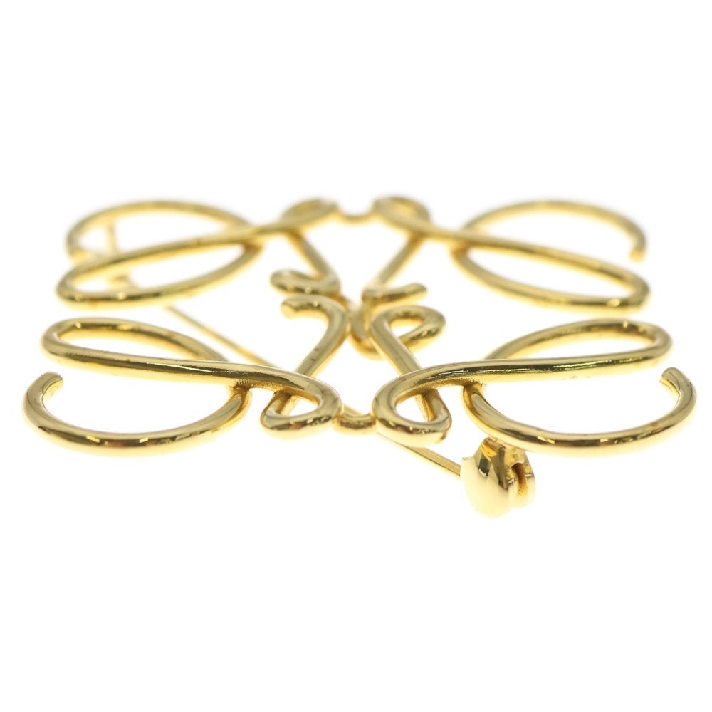 LOEWE ロエベ　ゴールド アナグラムブローチ 　GOLD LOEWE(ロエベ) アナグラム ブローチ ピンバッジ ゴールド GP レディース