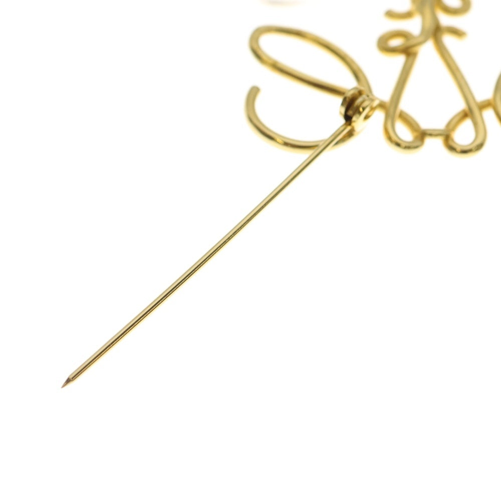 LOEWE(ロエベ) アナグラム ブローチ ピンバッジ ゴールド GP レディース