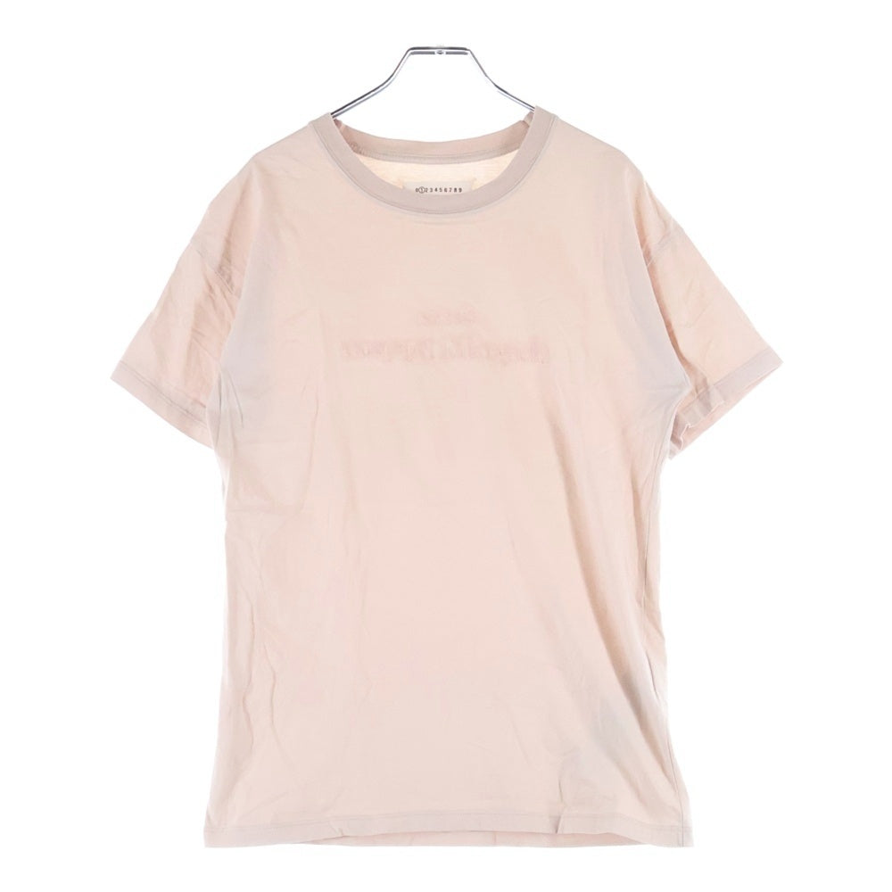 Maison Margiela(メゾンマルジェラ) 反転ロゴ刺繍 クルーネック 半袖Tシャツ カットソー ピンク S51GC0533 S20079 レディース