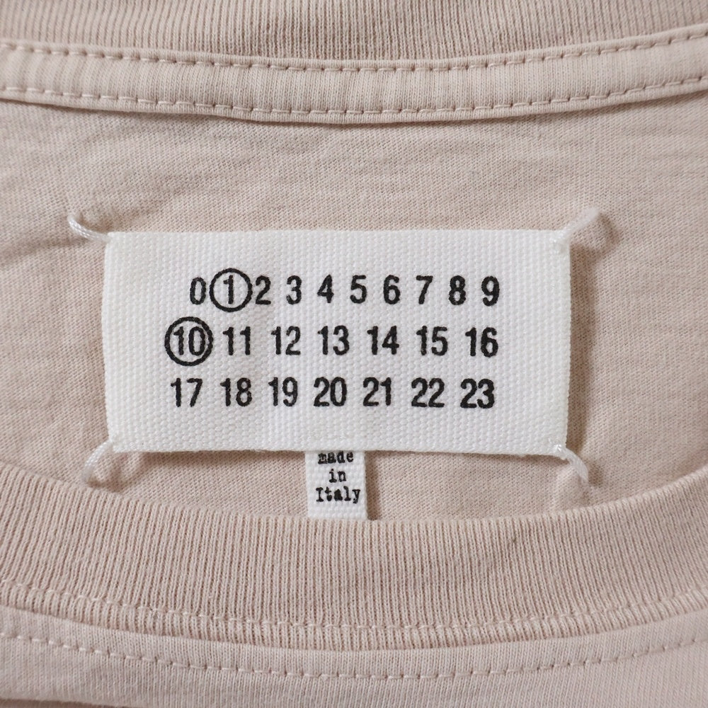 Maison Margiela(メゾンマルジェラ) 反転ロゴ刺繍 クルーネック 半袖Tシャツ カットソー ピンク S51GC0533 S20079 レディース