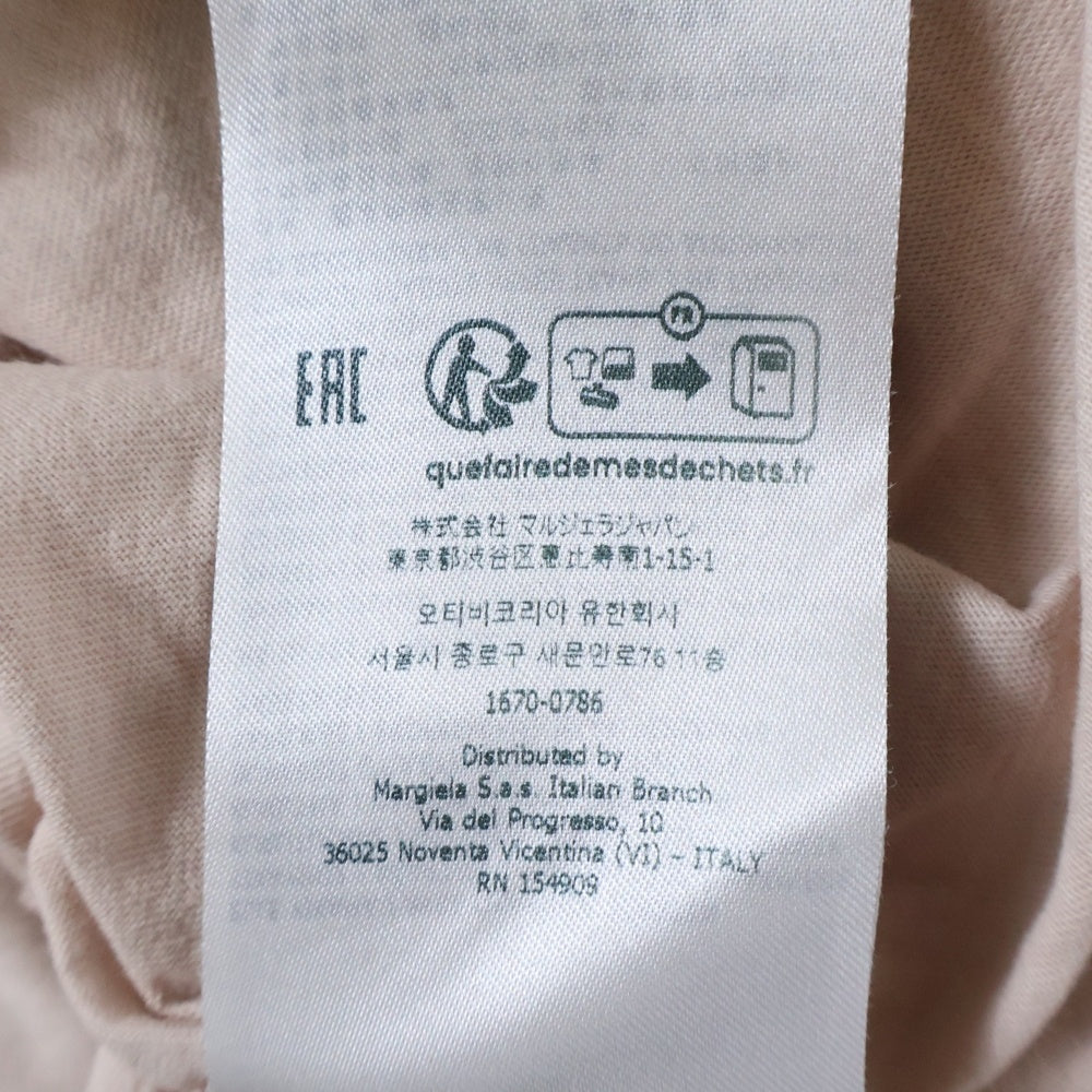 Maison Margiela(メゾンマルジェラ) 反転ロゴ刺繍 クルーネック 半袖Tシャツ カットソー ピンク S51GC0533 S20079 レディース