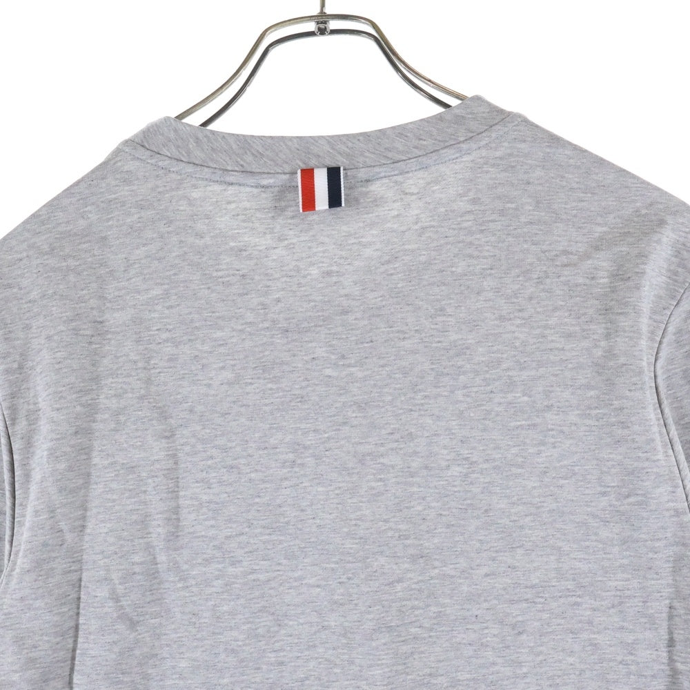 THOM BROWNE(トムブラウン) プリーツスカートドッキング クルーネック ロングスリーブ 長袖Tシャツ カットソー ワンピース グレー レディース FJD064A-06840055