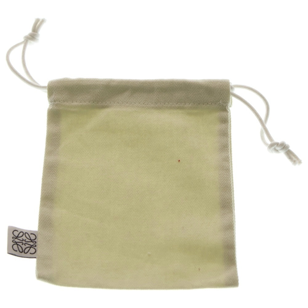 LOEWE(ロエベ) アナグラム フラグメントケース カードケース 小物入れ ブラウン×ベージュ レザー シルバー金具