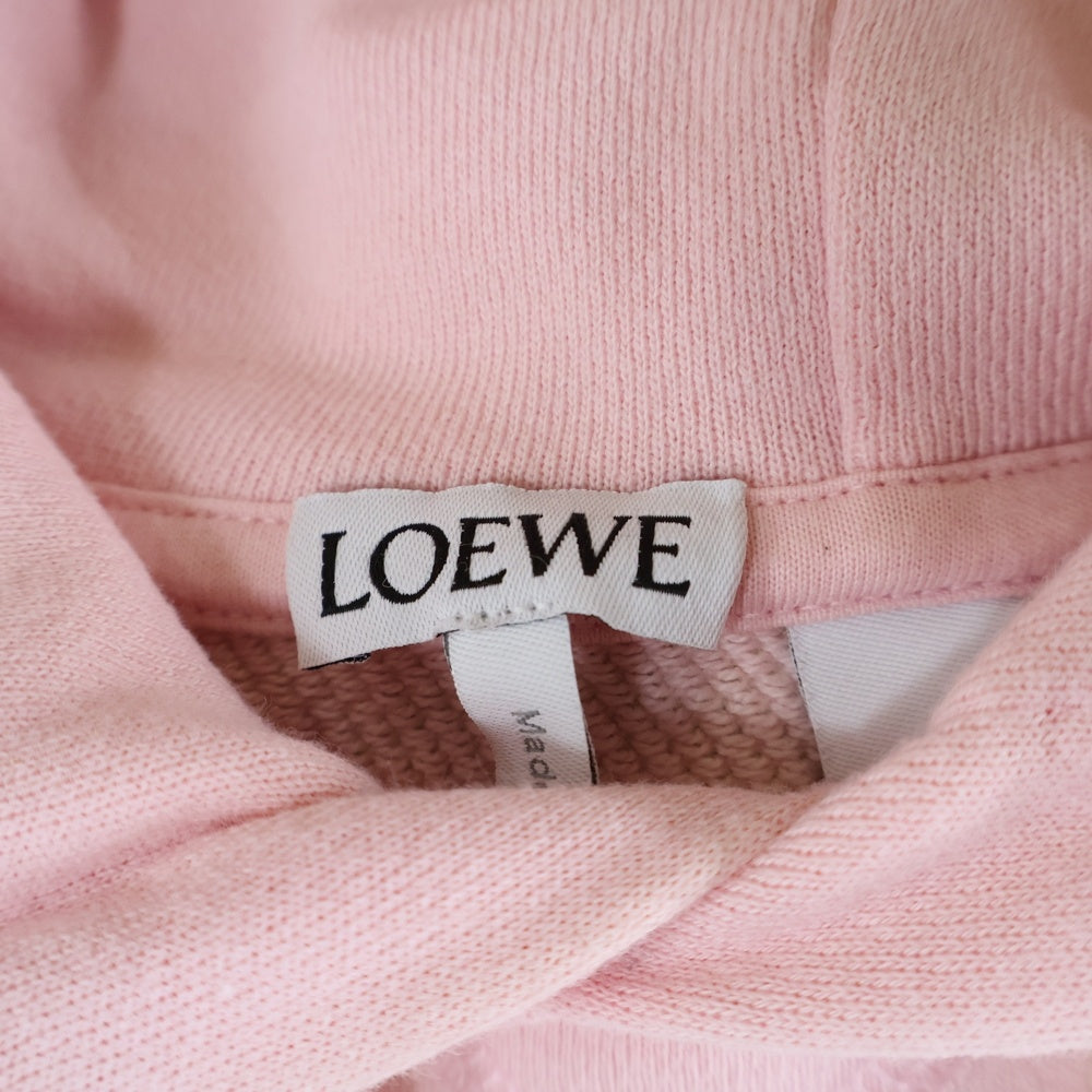 LOEWE(ロエベ) ×スタジオジブリ となりのトトロ 刺繍 ロゴ バックプリント プルオーバースウェットパーカー フーディー ピンク S848Y25X04